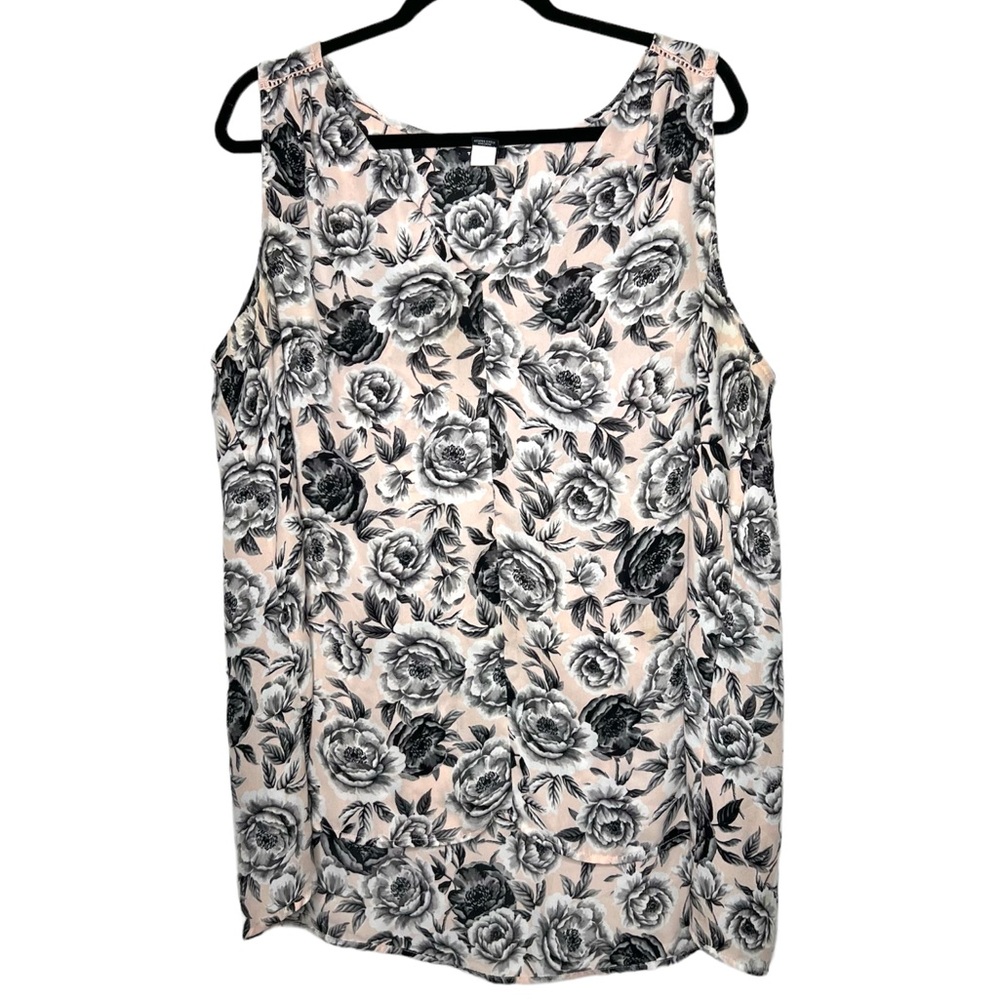 Torrid Light Pink Floral Sleeveless Tank Top Size 1